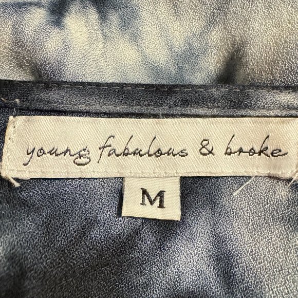 🎉😀CLEARANCE SALE!!😀🎉YOUNG FABULOUS & BROKE Tie Dye Flutter Sleeve Top - Picture 4 of 8